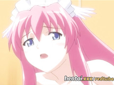 Хентай рабыни втроём отсасывают и трахаются со своим хозяином