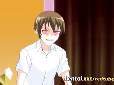 Хентай рабыни втроём отсасывают и трахаются со своим хозяином