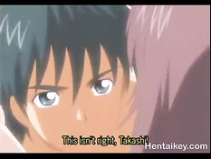 Парень прижал к стене хентай девку и засадил член в бритую киску