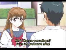 Парень прижал к стене хентай девку и засадил член в бритую киску