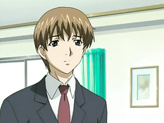 Зашёл в спальню к сисястой хентай женщине и оттрахал на кровати