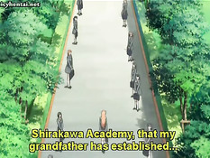 Аниме девушки вдвоём отсасывают парню член и трахаются на полу