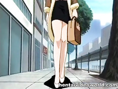 Злые мужики связали и оттрахали в парке сисястую хентай девушку