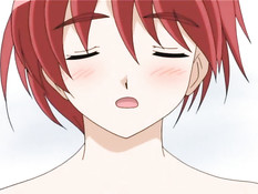 Молодой человек повалил хентай подружку на кровать и оттрахал