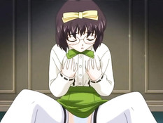 Молодой человек повалил хентай подружку на кровать и оттрахал