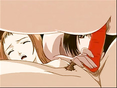 Хентай лесбияночки трутся мокрыми кисками и большими сиськами