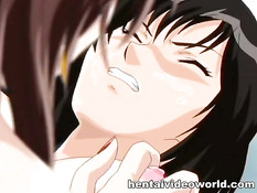 Аниме девчонки занимаются лесби сексом и отсасывают парню член