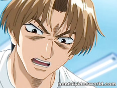 Аниме девчонки занимаются лесби сексом и отсасывают парню член