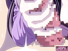 Возбуждённая хентай девка залезла в постель к парню и отсосала