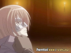 Грудастая хентай девка прыгает на члене и дрочит двум мужчинам