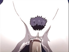 Паренёк трахает грудастую хентай подружку и облизывает её тело