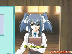 Пилот самолёта оттрахал в письку возбуждённую хентай девчонку