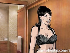 Аниме брюнетка ебётся с мускулистым парнем в гостиничном номере