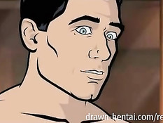 Аниме брюнетка ебётся с мускулистым парнем в гостиничном номере