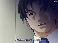 Сексуальная хентай блондинка трахается в офисе со своим боссом