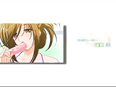 Нежная хентай подружка отсасывает парню и ласкает свою киску