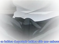 Нежная хентай подружка отсасывает парню и ласкает свою киску