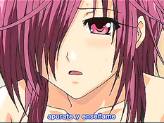 Нежная хентай подружка отсасывает парню и ласкает свою киску