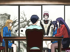 Парень в лесу делает куннилингус и ласкает грудь хентай девушке