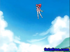 Хентай девушку с красными волосами оттрахал щупальцами монстр