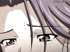 Паренёк оттрахал вибратором и членом грудастую хентай женщину