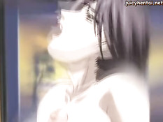 Паренёк оттрахал вибратором и членом грудастую хентай женщину