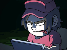 Аниме девчонка ночью отсасывает и трахается со злобным монстром