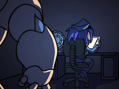 Аниме девчонка ночью отсасывает и трахается со злобным монстром