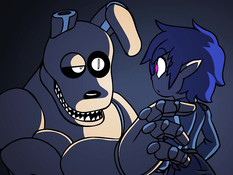 Аниме девчонка ночью отсасывает и трахается со злобным монстром