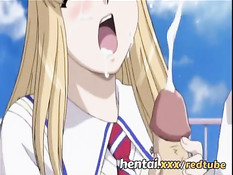 Парень на улице дал отсосать член хентай блондинке и сделал куни