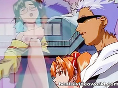 Хентай девушка волейболистка прижимается и целуется с тренером