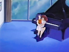 Аниме музыкантки лесбиянки занимаются любовью после концерта