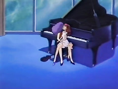 Аниме музыкантки лесбиянки занимаются любовью после концерта