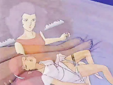 Аниме музыкантки лесбиянки занимаются любовью после концерта