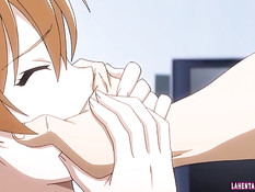 Парень облизал соски и киску хентай девушке и отодрал на кровати