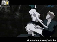 Аниме девка Nozomi отсасывает и трахается в лесу с парнем Ichigo