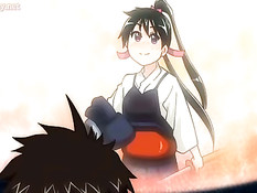 Сексуальные хентай пловчихи затрахали паренька в раздевалке