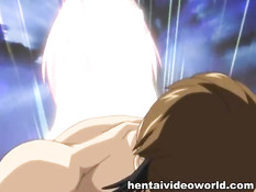 Парнишка обнял и оттрахал хентай девчонку с розовыми волосами