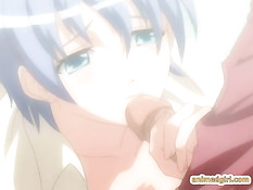 Молодая хентай подруга показала свою киску и отсосала парнишке