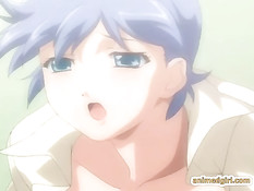 Молодая хентай подруга показала свою киску и отсосала парнишке