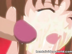 Двое похотливых мужиков жёстко оттрахали милую хентай девушку