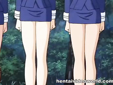 Двое похотливых мужиков жёстко оттрахали милую хентай девушку