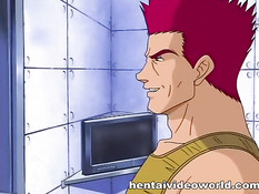 Двое похотливых мужиков жёстко оттрахали милую хентай девушку