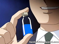 Двое похотливых мужиков жёстко оттрахали милую хентай девушку