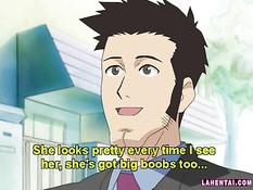 Рыжая хентай женщина в очках зашла в комнату к парню и отсосала