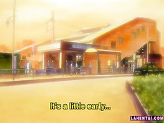 Рыжая хентай женщина в очках зашла в комнату к парню и отсосала