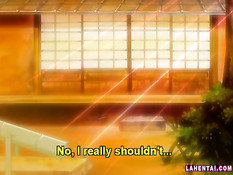 Рыжая хентай женщина в очках зашла в комнату к парню и отсосала