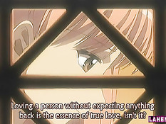 Вылизал киску хентай девке с розовыми волосами и оттрахал сверху