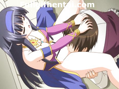 Хентай парочка занимается любовью на заднем сиденье в лимузине