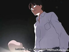 Парень вытащил большой член и оттрахал на кровати хентай девку